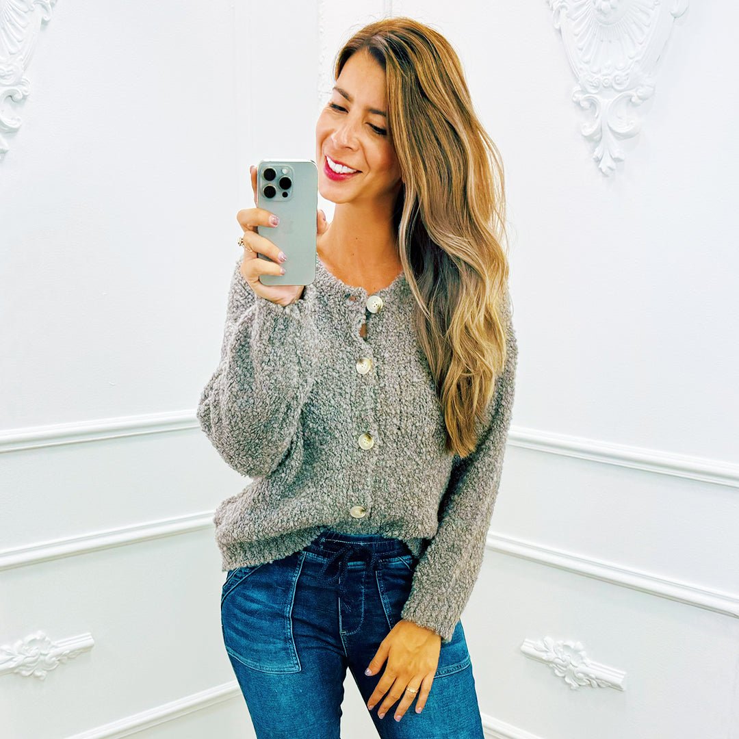 Teddy Vest Taupe - BlushFashionstore