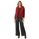 Teddy Half Jacket Rood - Korte Teddy Jas Dames
