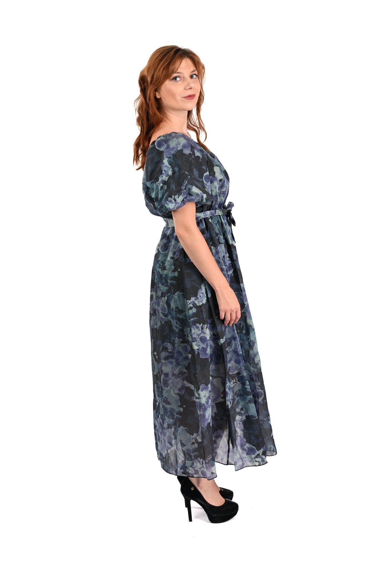 Tencel Lange Dress Indigo Blauw – Verfijnd, vrouwelijk en luchtig - BlushFashionstore