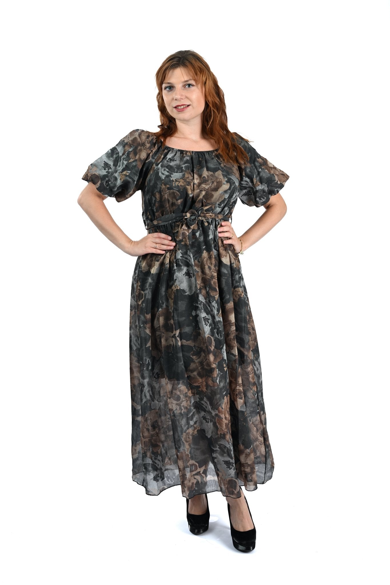 Tencel Lange Dress Leigrijs – Stijlvol, mysterieus en comfortabel - BlushFashionstore