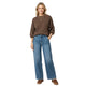 Three Quarter Brown Sweater - Gebreide Trui Driekwart Mouwen Dames