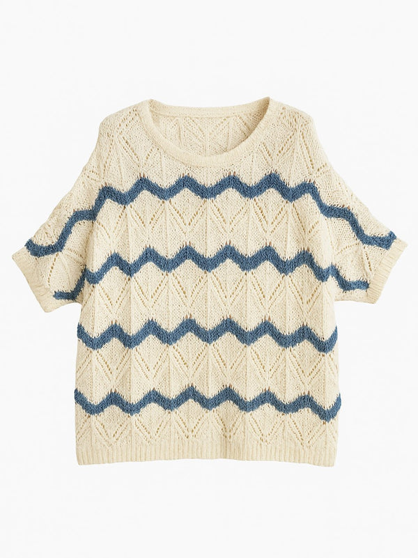 Top Anne Blauw - BlushFashionstore