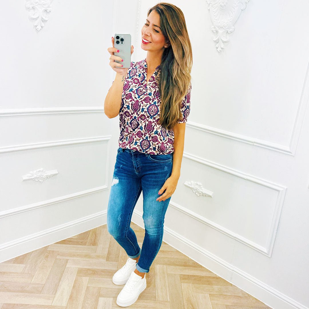 Top Barok Magenta - BlushFashionstore