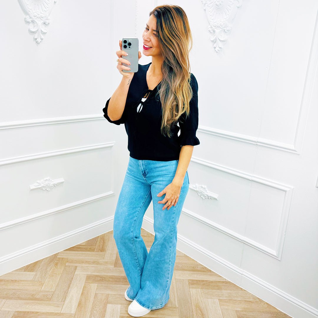 Top Juna Zwart - BlushFashionstore