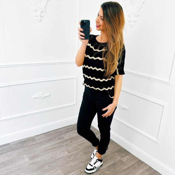 
                    
                      Top Knit Lurex Zwart - BlushFashionstore
                    
                  