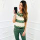 Top Knit Wave Lurex Army - BlushFashionstore