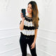 Top Knit Wave Lurex Zwart - BlushFashionstore