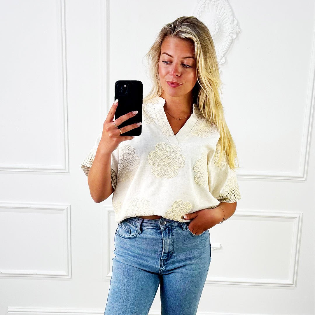 Top Mira Crème - BlushFashionstore