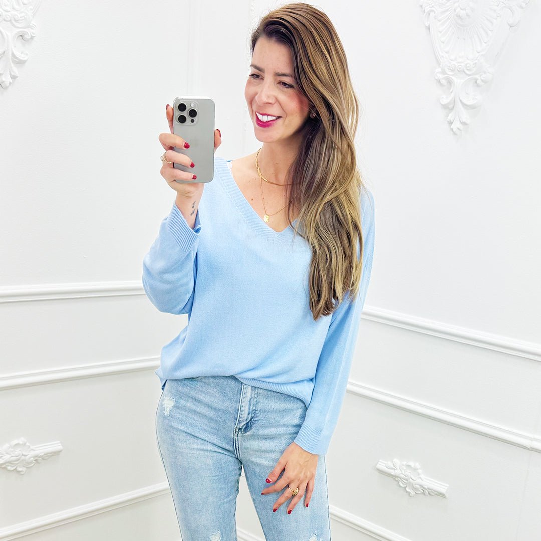 Top Roos Lichtblauw - BlushFashionstore