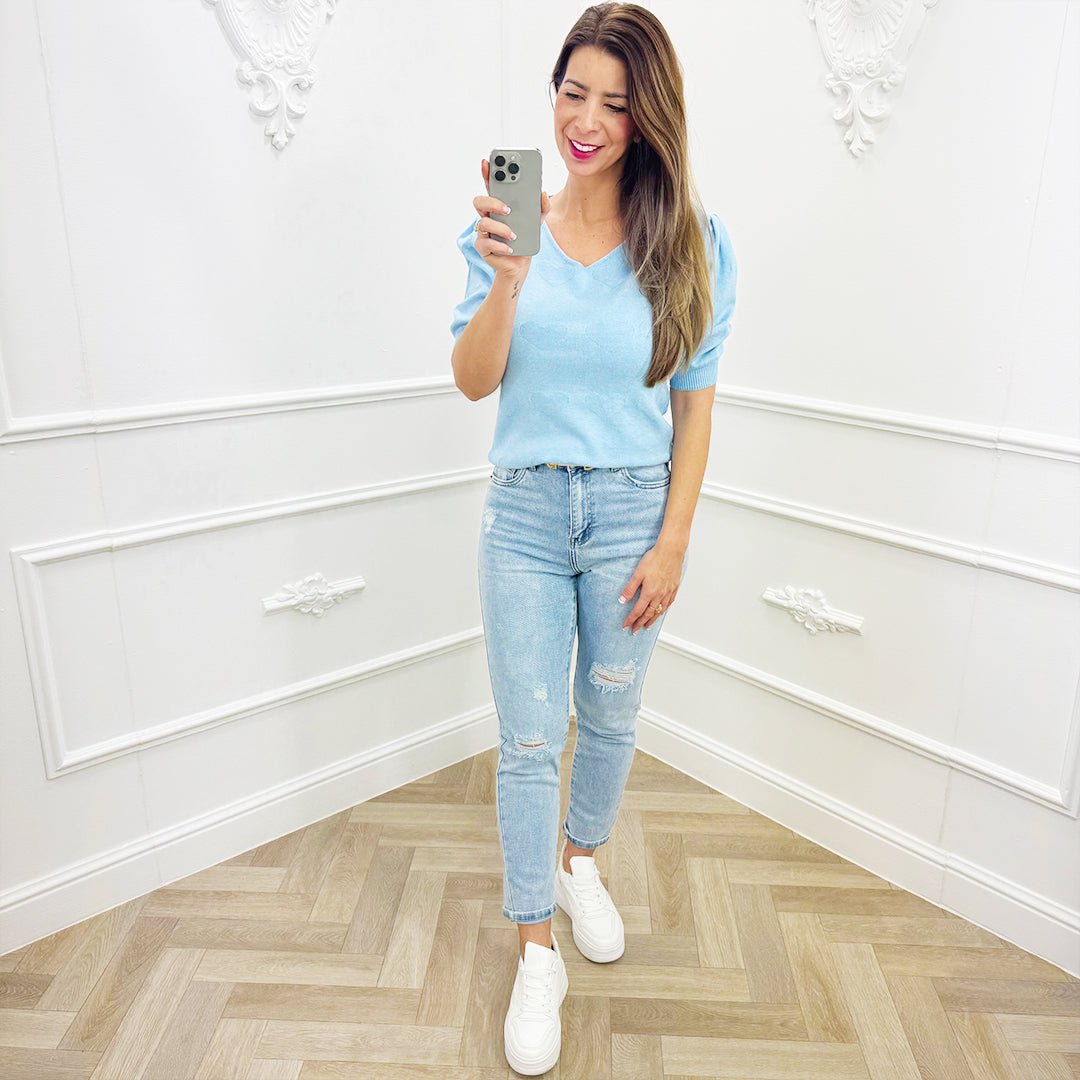 Top Tessa Lichtblauw - BlushFashionstore