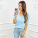 Top Tessa Lichtblauw - BlushFashionstore