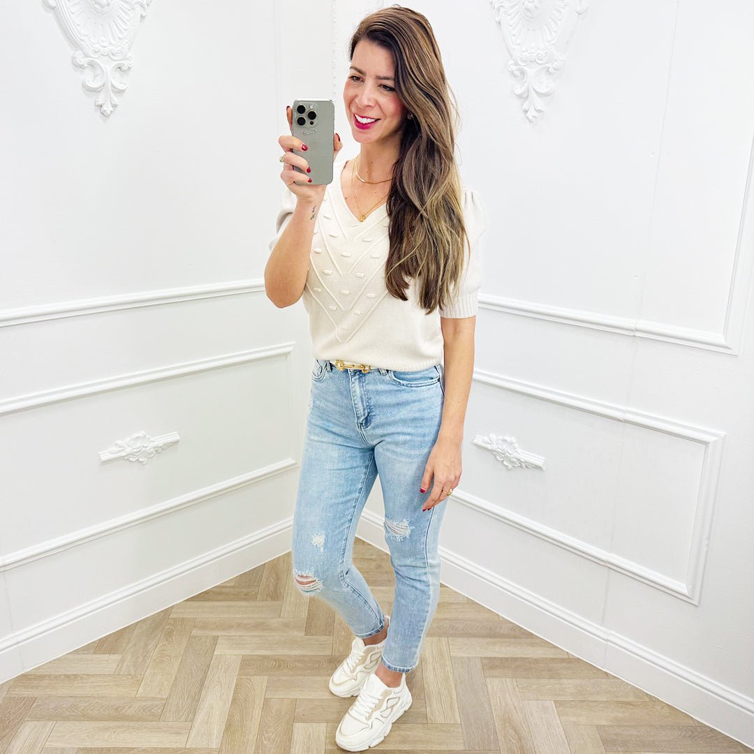 Top Violet Beige - BlushFashionstore