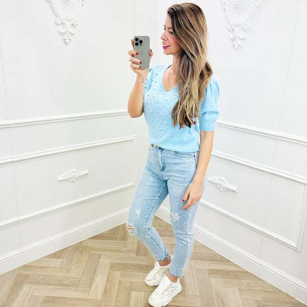 
                    
                      Top Violet Lichtblauw - BlushFashionstore
                    
                  