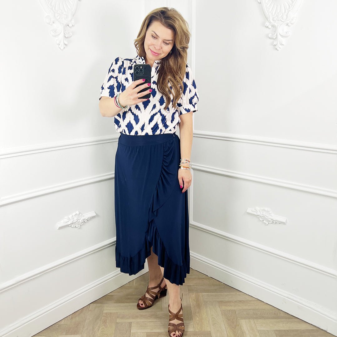 Travel wikkelrok navy - BlushFashionstore