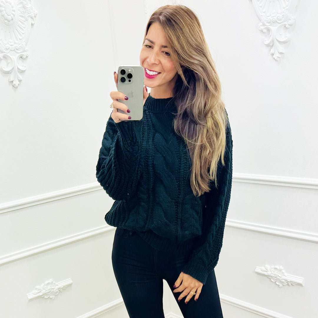 Trui Fenna Zwart - BlushFashionstore