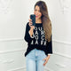 Trui Name Zwart - BlushFashionstore