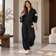 Bomber Set met Ballonbroek - Zwart