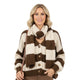 Vest Bruin Beige met Sjaal  Luxe Dames Vest