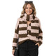 Vest Bruin Roze met Sjaal  Luxe Dames Vest