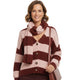 Vest Bordeaux Roze met Sjaal  Luxe Dames Vest