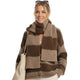 Vest Taupe Bruin met Sjaal Luxe Dames Vest