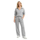 V-Hals Set Grijs Dames Co-ord