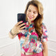 Vogelprint Blouse Roze - BlushFashionstore