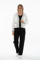 Wit Vest met Zwarte Bies en Luxe Knopen - BlushFashionstore