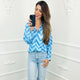 Zigzag Top Blauw - BlushFashionstore