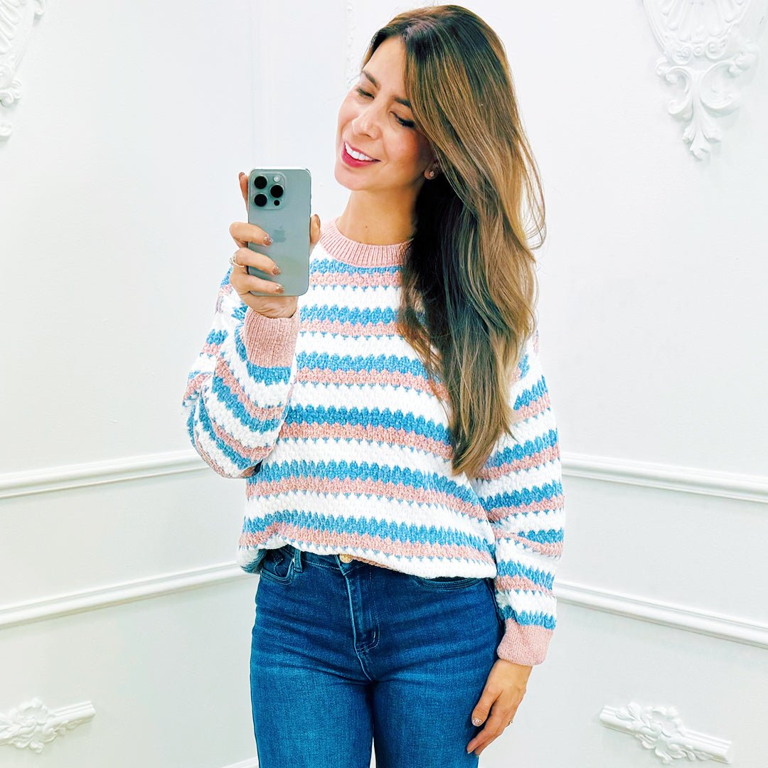 Zigzag Trui Roze - BlushFashionstore