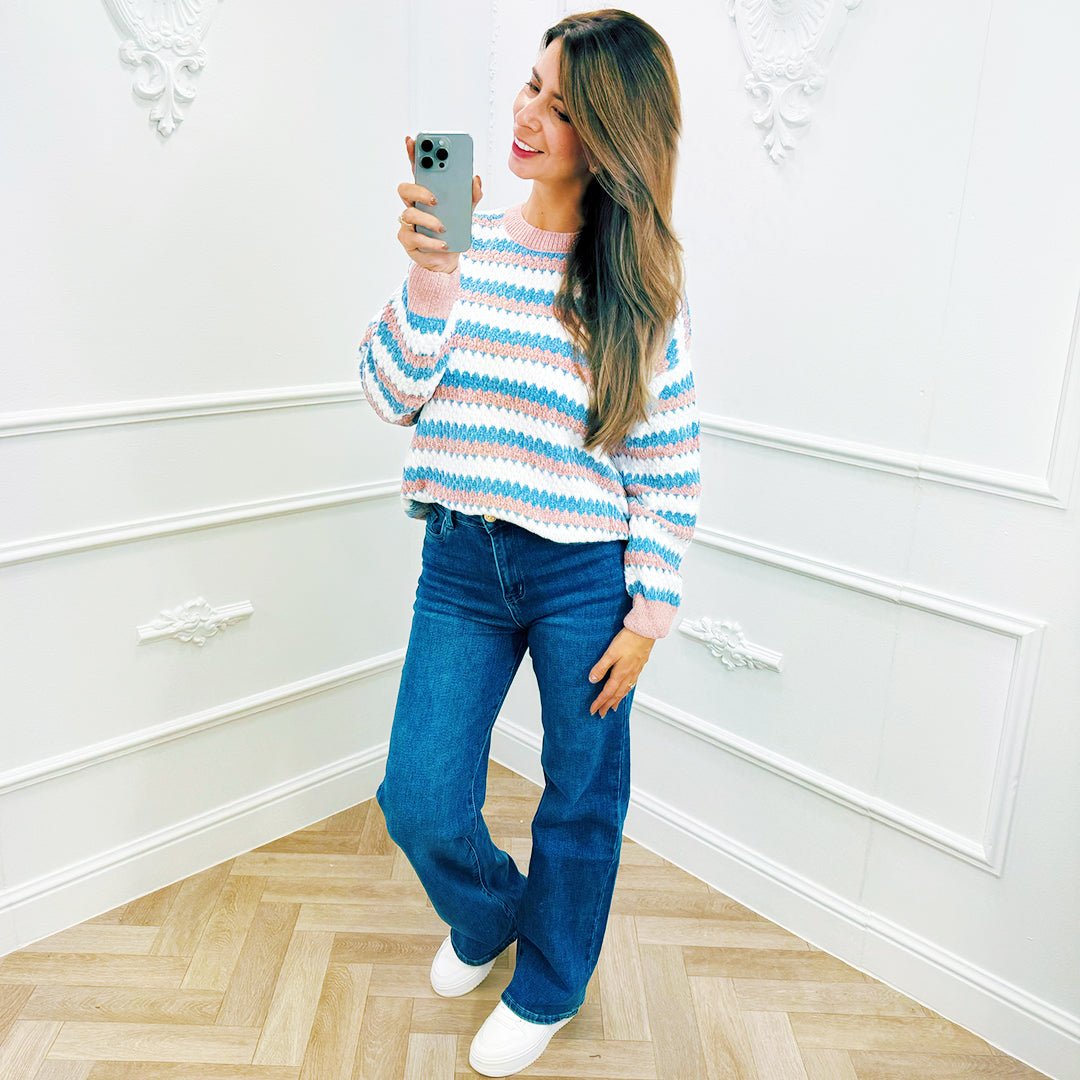 Zigzag Trui Roze - BlushFashionstore