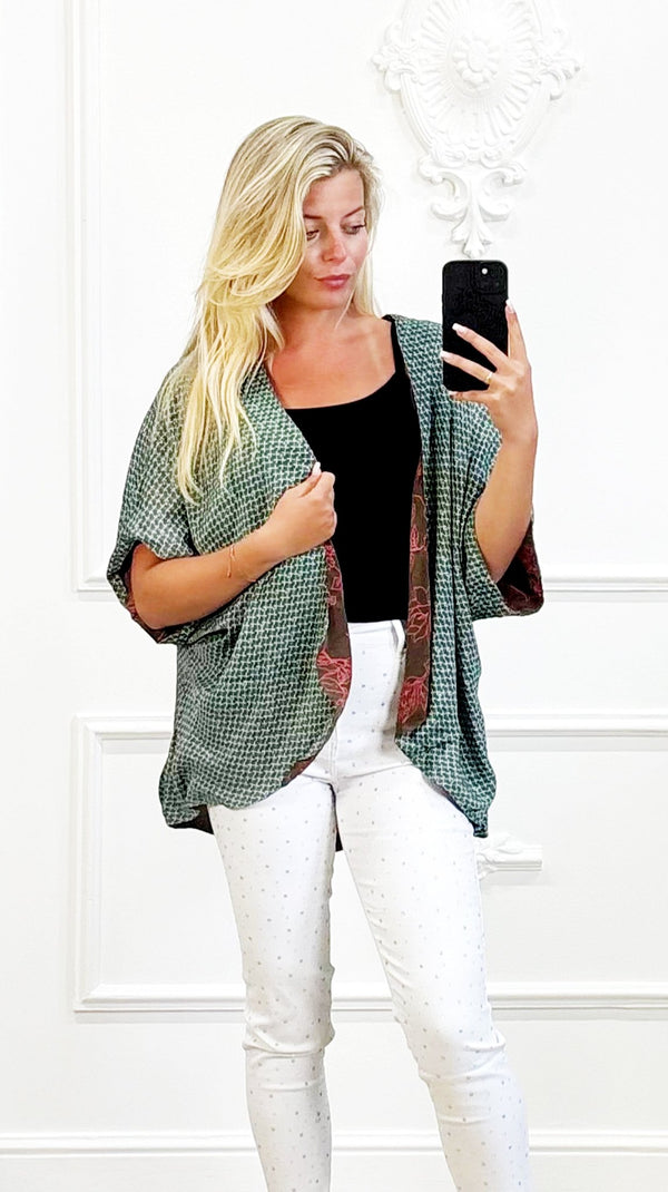 Zijde Kimono Draagbaar 2 Zijden - BlushFashionstore