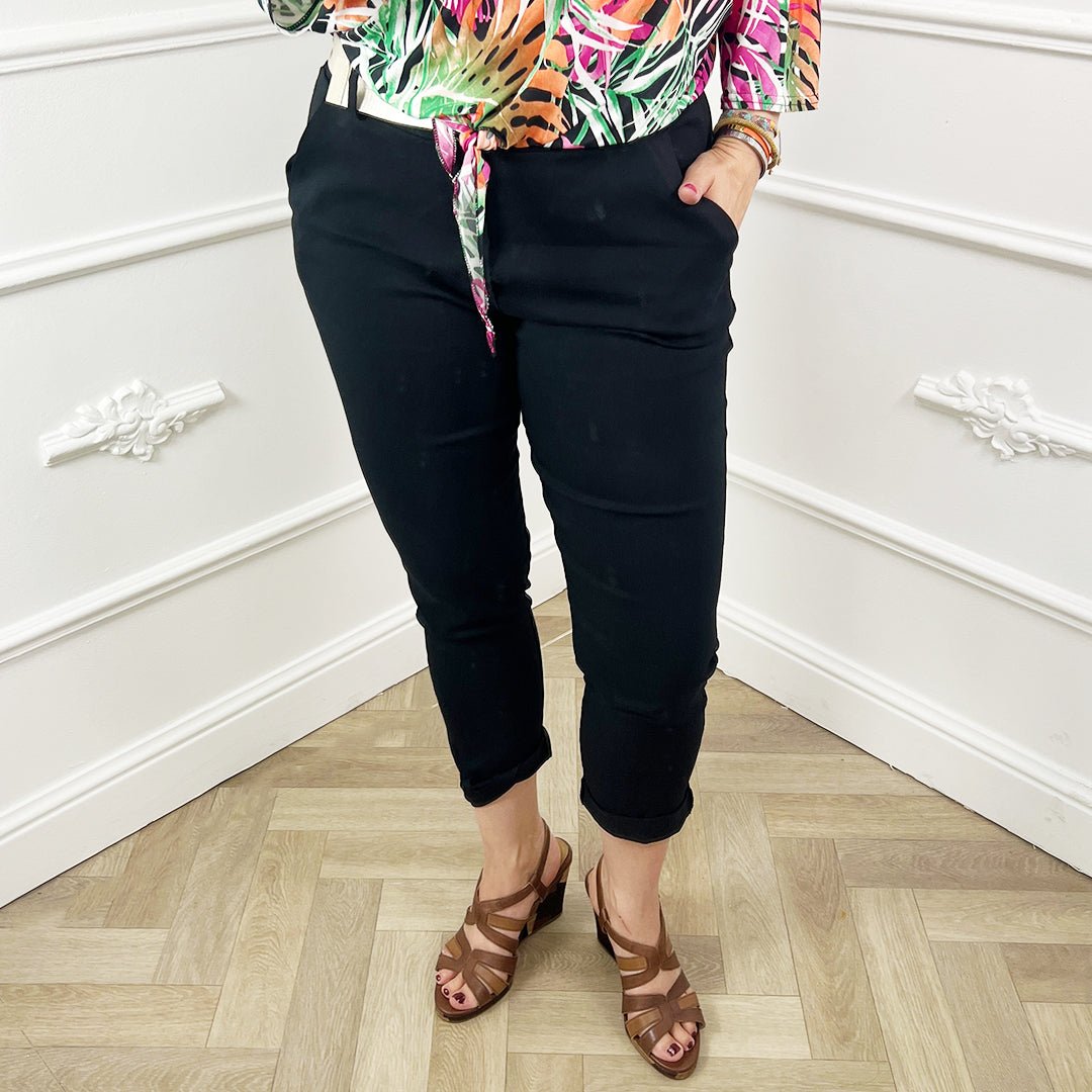 Zwarte stretch chino - BlushFashionstore