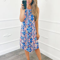 Dress Halter Summer Cobalt