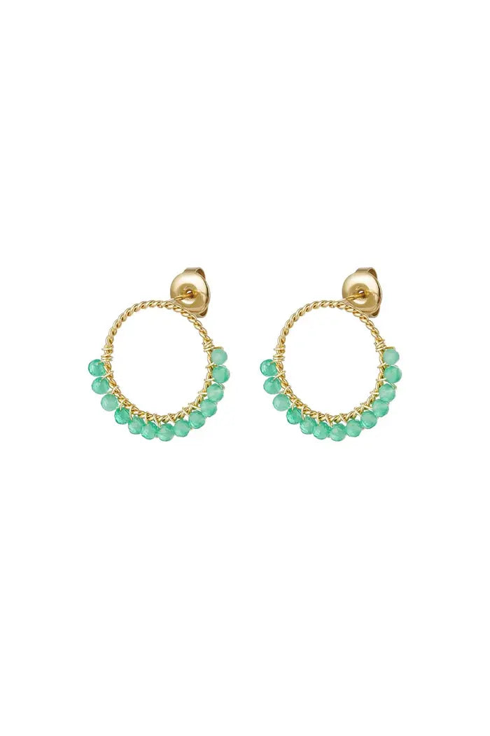 JEWEL || Earrings Beads Ring Mint Groen