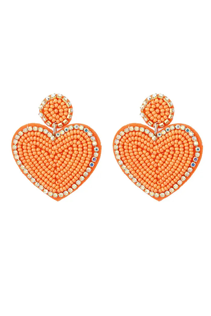 JEWEL || Earrings Heart Oranje