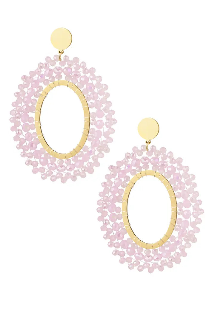 JEWEL || Earrings Beads Party Roze