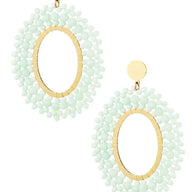 JEWEL || Earrings Beads Party Mint Green