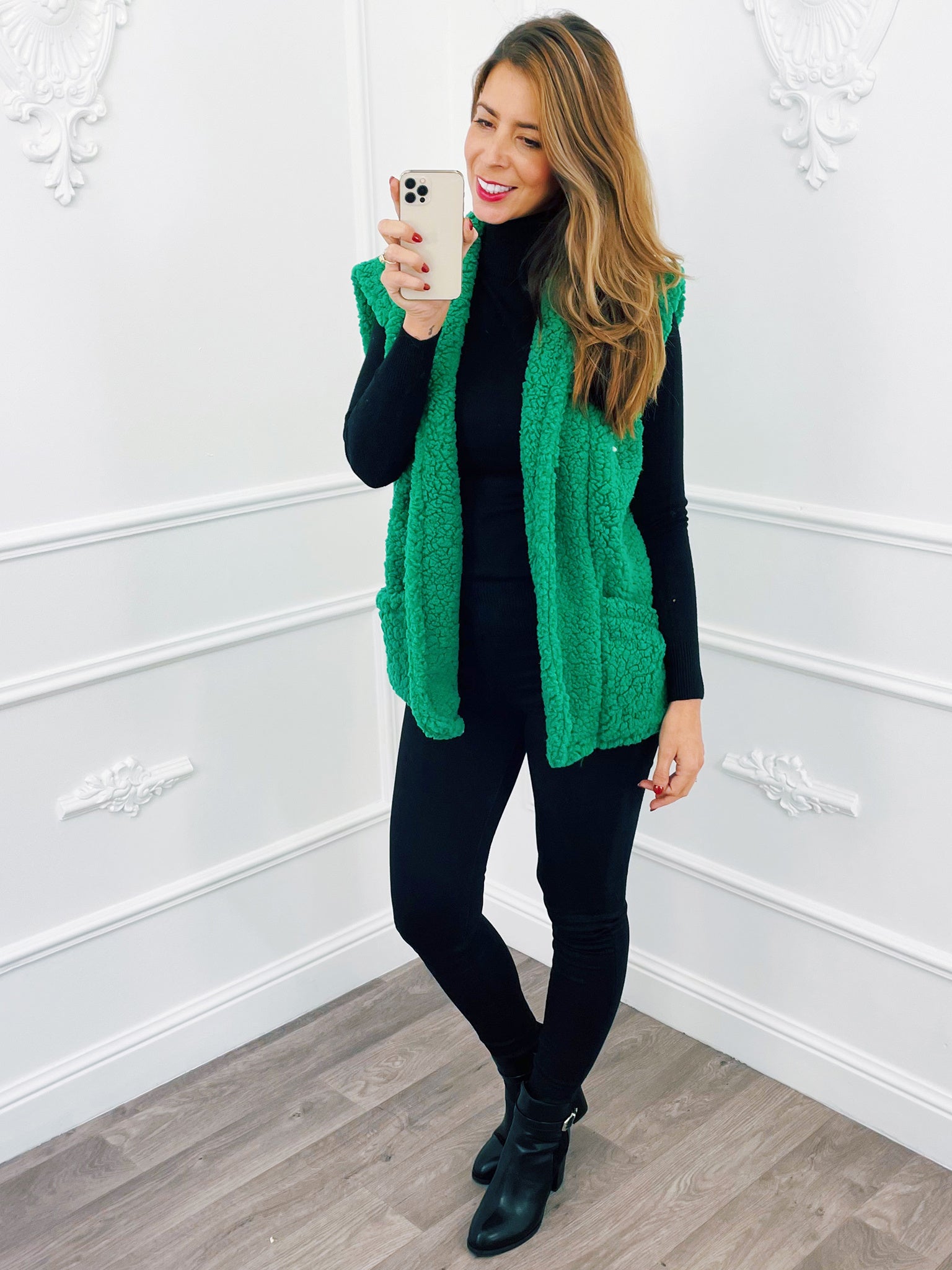Gilet Teddy Groen