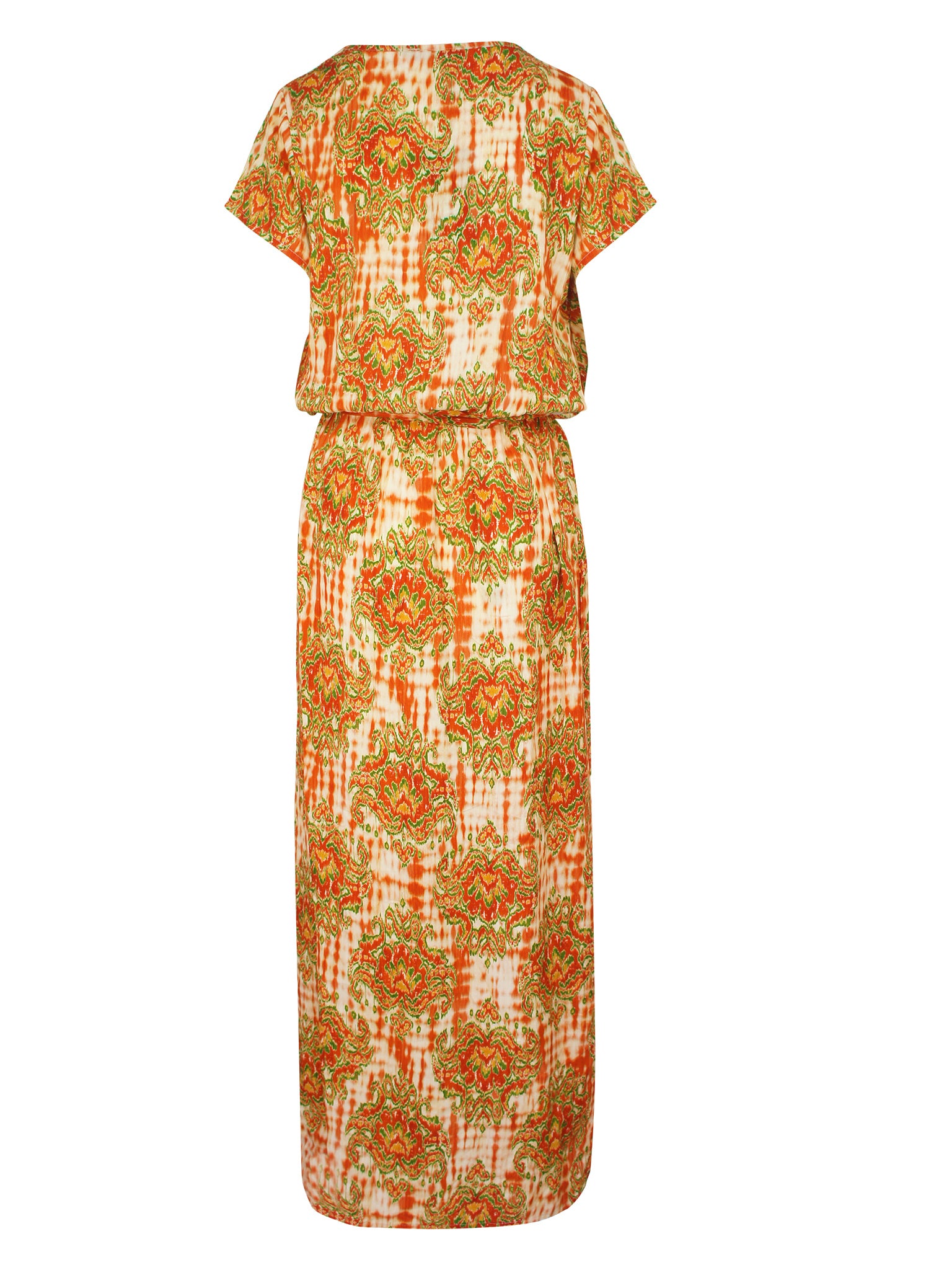 Baroque Maxi Dress Orange