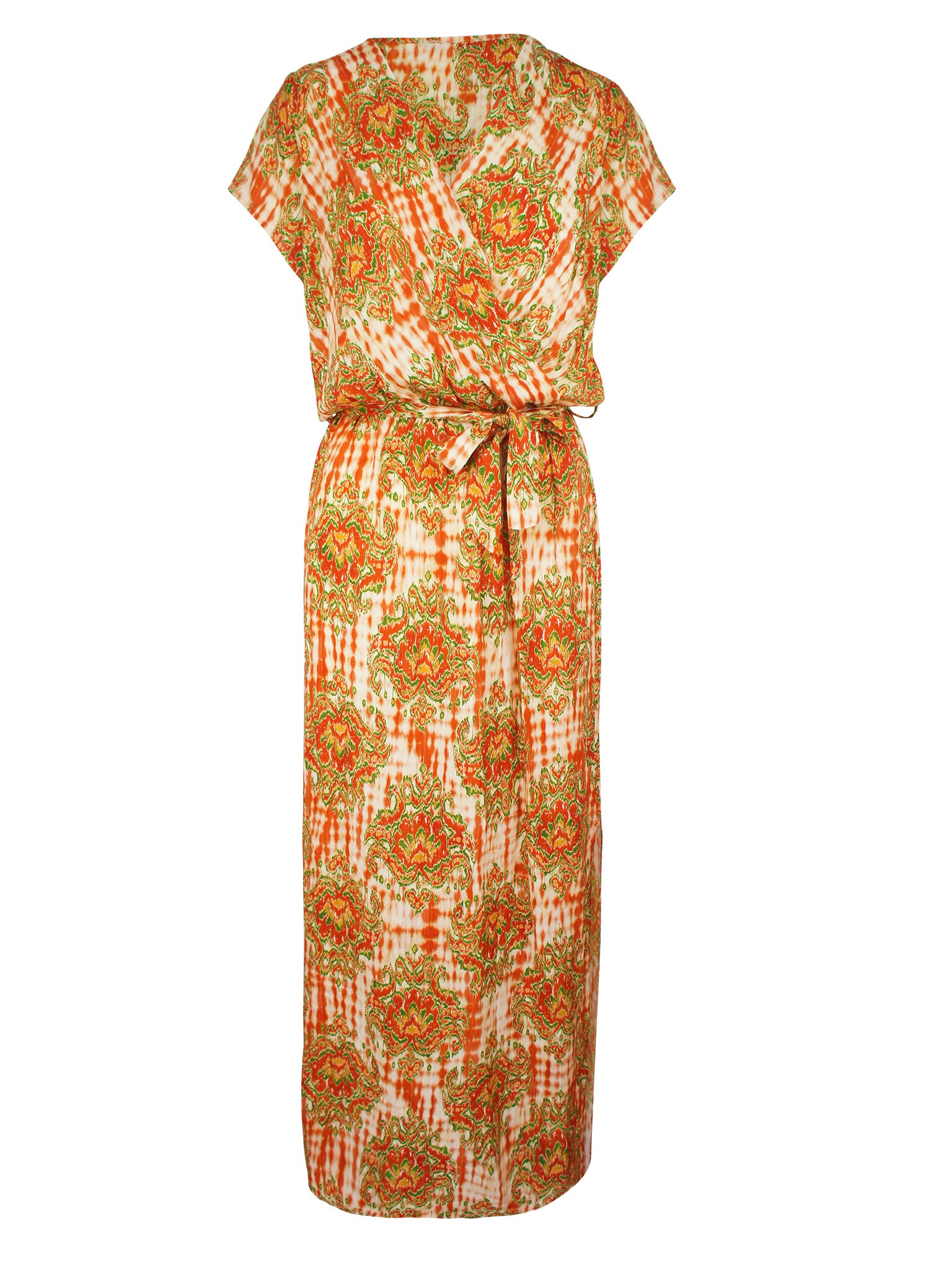 Baroque Maxi Dress Orange