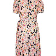 Barok Wikkel Jurk Fuchsia
