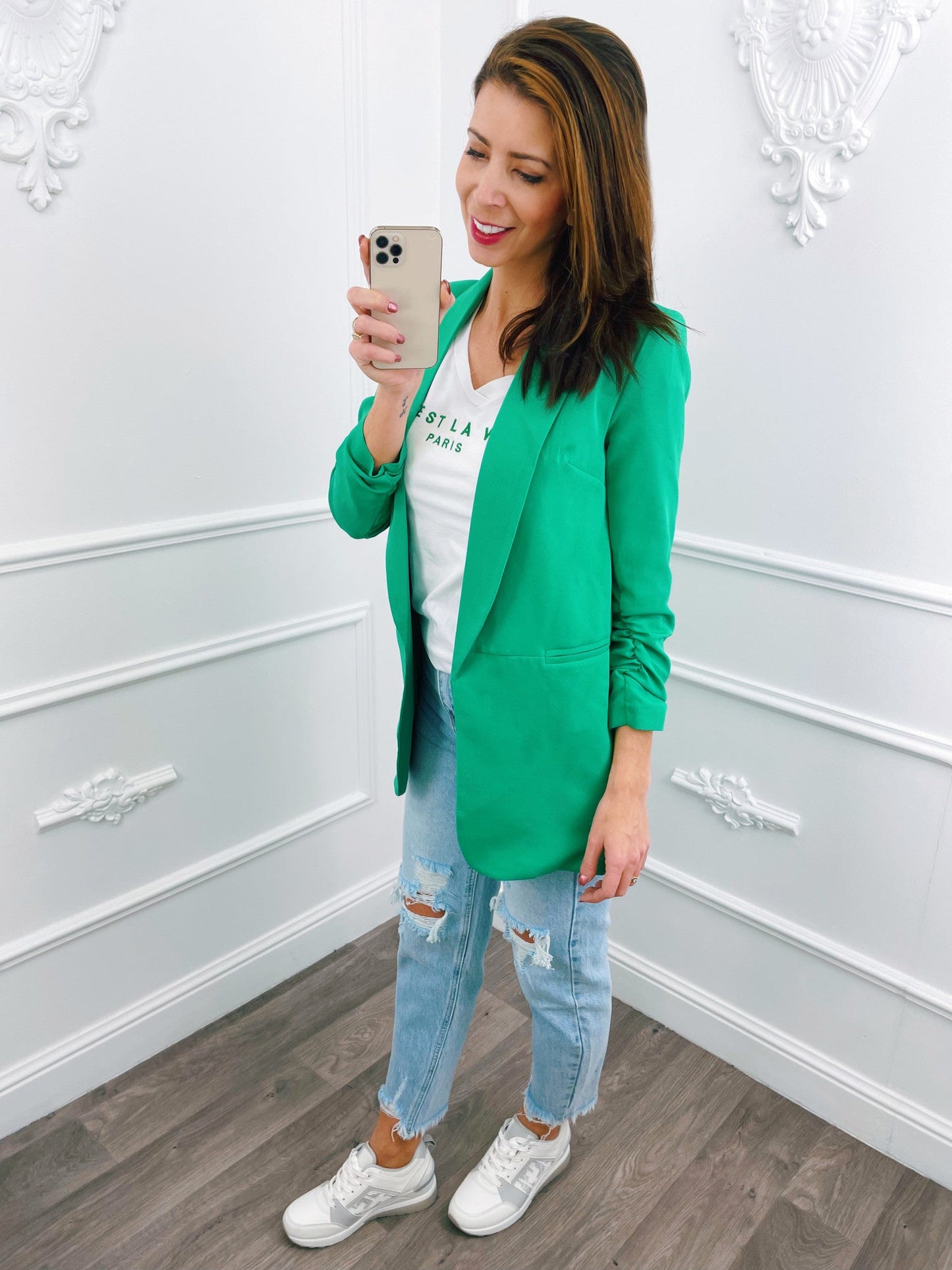Basic Blazer Groen - BlushFashionstore