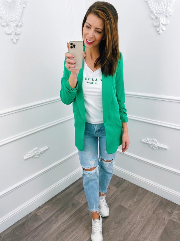 
                    
                      Basic Blazer Groen - BlushFashionstore
                    
                  