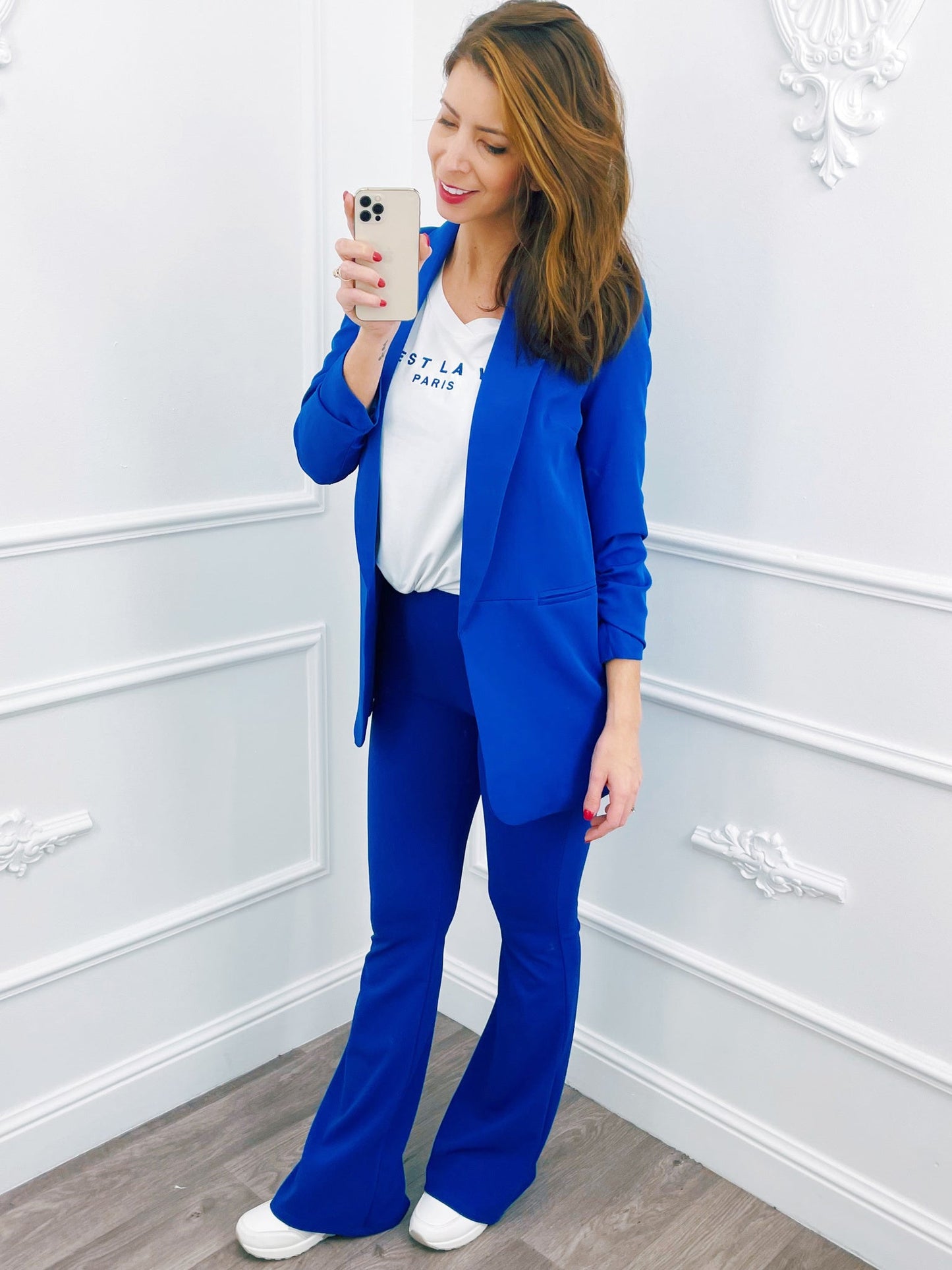 Basic Blazer Kobalt - BlushFashionstore