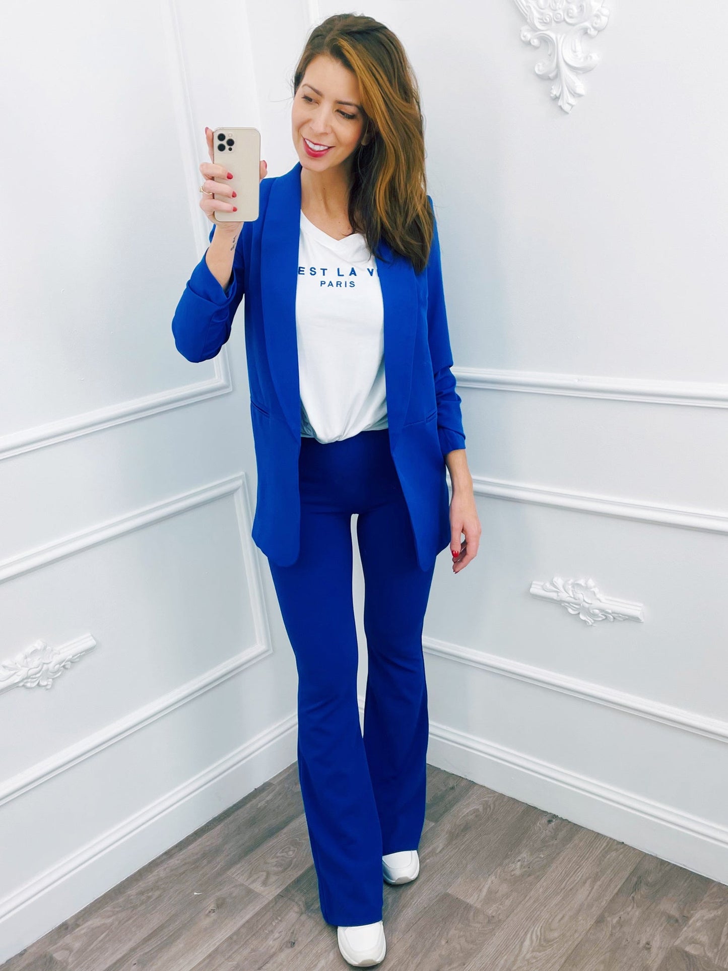 Basic Blazer Kobalt - BlushFashionstore