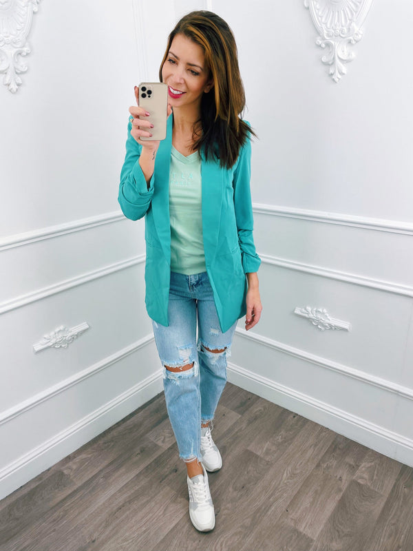 
                    
                      Basic Blazer Mint Groen - BlushFashionstore
                    
                  