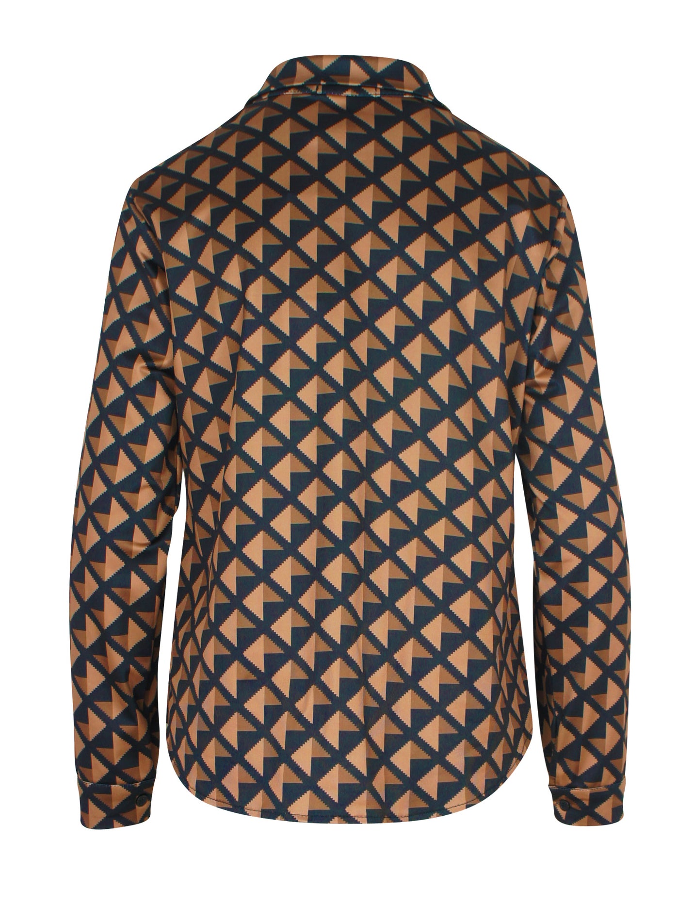 Block Stretch Blouse Camel