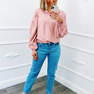 Blouse Ballonmouw Roze