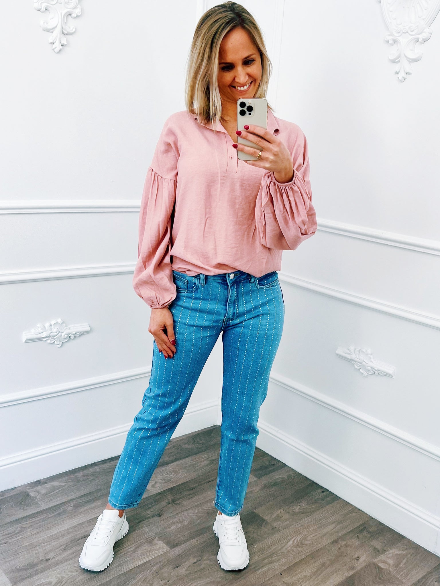 Blouse Ballonmouw Roze